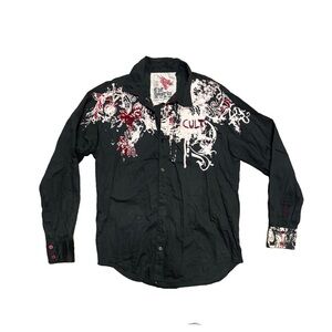 RARE Vintage- Cult Industries Men's Button-up Long Sleeve